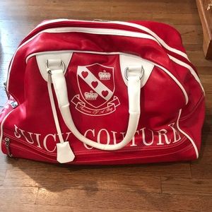 Juicy Couture “bowling bag” style overnight bag